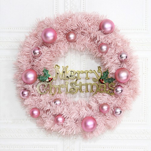 핑크 크리스마스 라이트 리스(1개) 할인상품