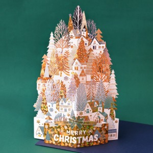 노르웨이 숲 크리스마스 스탠딩 카드